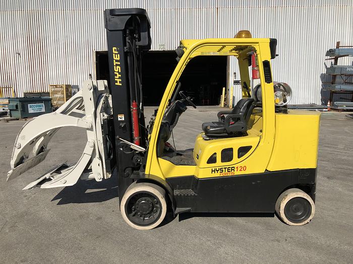12,000 POUND HYSTER MODEL S120FTPRS ROLL CLAMP TRUCK MFG. 2012 HY...