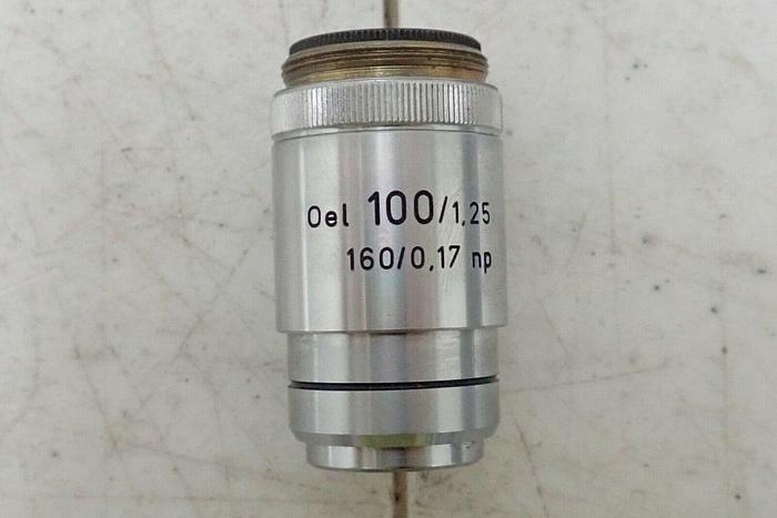 Used Reichert Austria 351801 Oel 100/1.25 160/0.17 np Microscope Objective