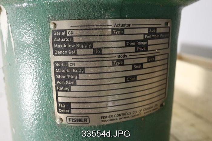 Used Fisher ED 8" Steam Valve #33554