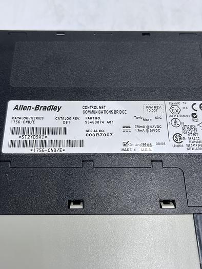 Used A-B Allen Bradley 1756-CNB Ser B