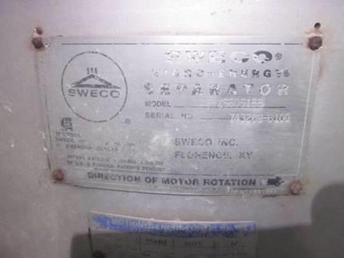 Used 60″ SWECO VIBRO ENERGY SEPARATOR – S/S – 1 DECK (#9443)