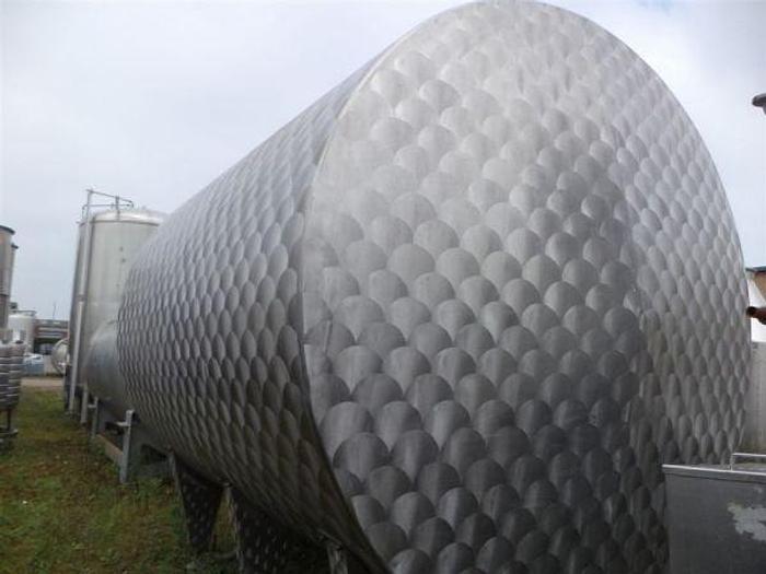 Used 3,000 Gallon Stainless Steel Horizontal Tank
