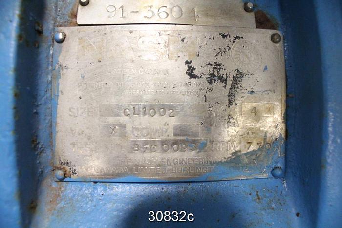 Used Nash CL1002 Vacuum Pump, #30832
