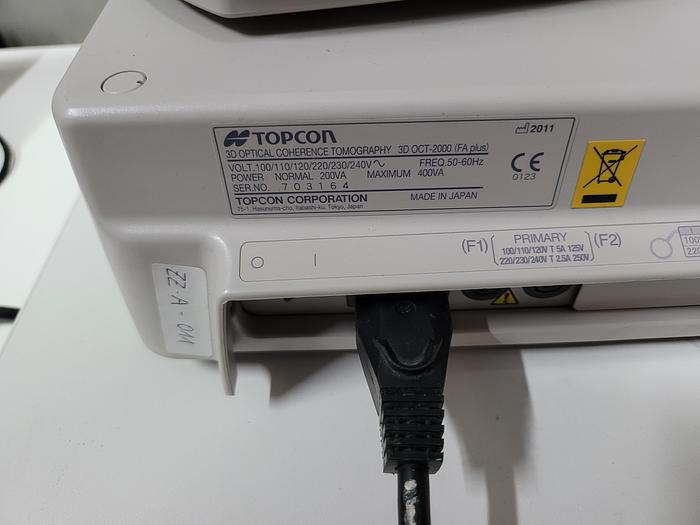 Refurbished 2011 Topcon 3D OCT-2000 FAplus