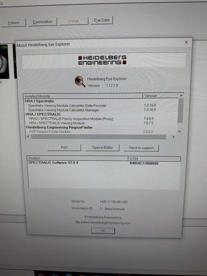 Refurbished 2010 Heidelberg Spectralis with Anterior Segment