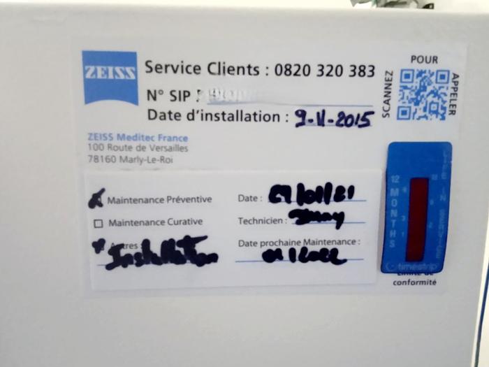 Used 2015 Zeiss ML 80 exciemer laser