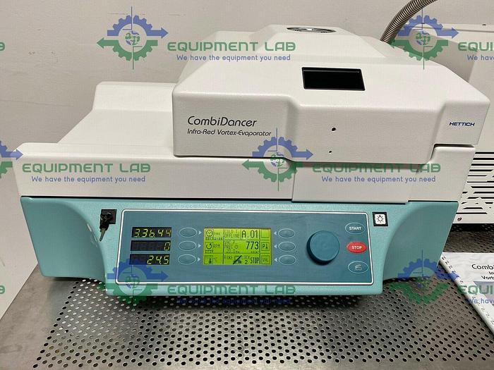 Used Hettich CombiDancer Infra-Red Vortex-Evaporator PC 3003 Vario Vacuum Pump