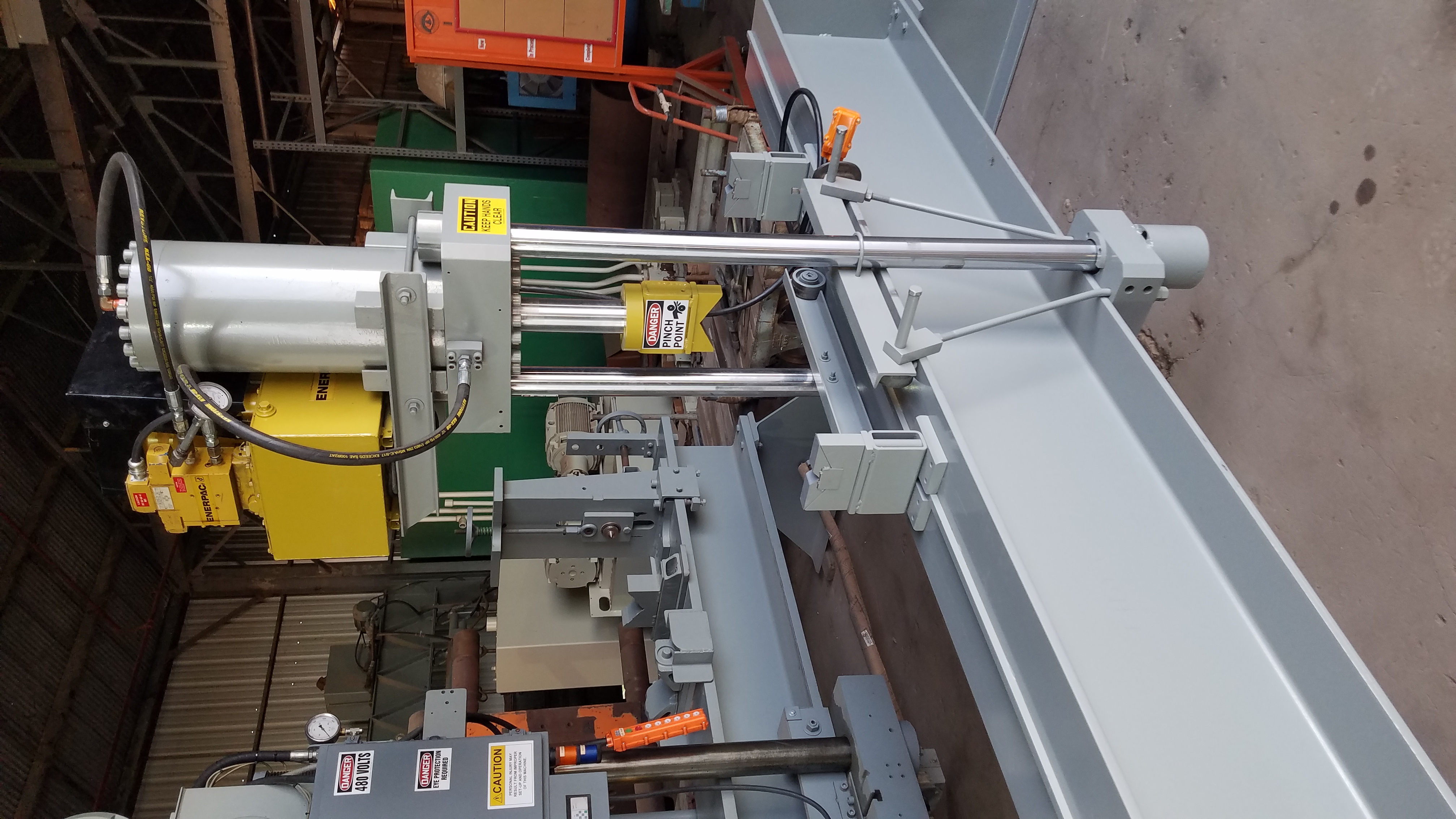 Used 80 Ton Rutil Hydraulic Straightening Press; 2 Axis Traveling Head; Dual Tie Rod Type