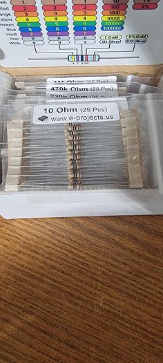 RESISTOR KIT 16 25 PIECE SETS 10-OHM-1M OHM(106)
