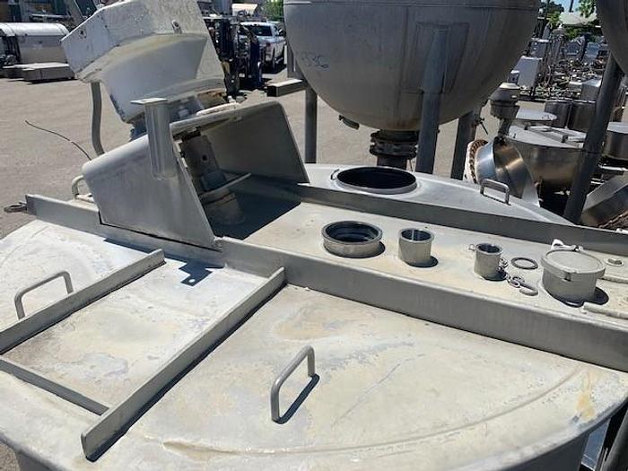 Used 500 Gallon Lee Stainless Steel Mixing Kettle Model 500 A7S