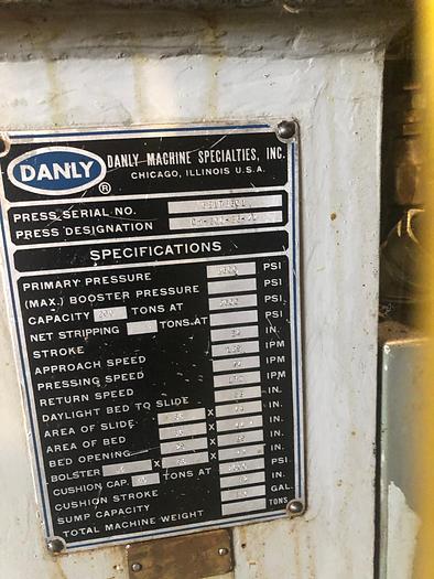 Used 200 TON DANLY C-FRAME HYDRAULIC PRESS