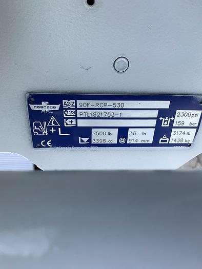 Used 12,000 POUND YALE ROLL CLAMP TRUCK W/ 72" CASCADE PAPER CLAMP