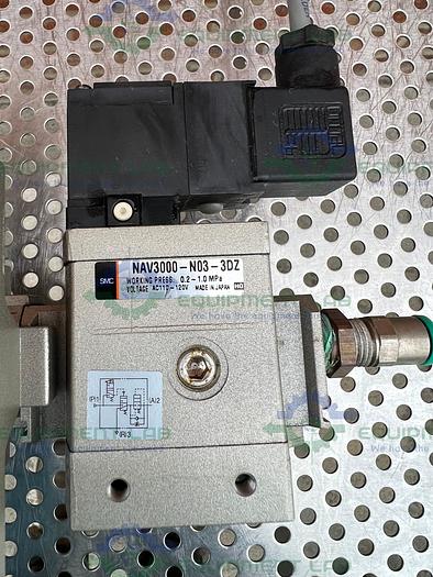 Used SMC  NAW3000-N03 Filter Regulator 0.05-0.85MPa w/ SMC Pneumatic / Solenoid  Valve