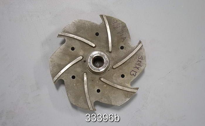 Used Goulds 3196 3x4x13 Pump 9", 6 Vane Impeller #33396