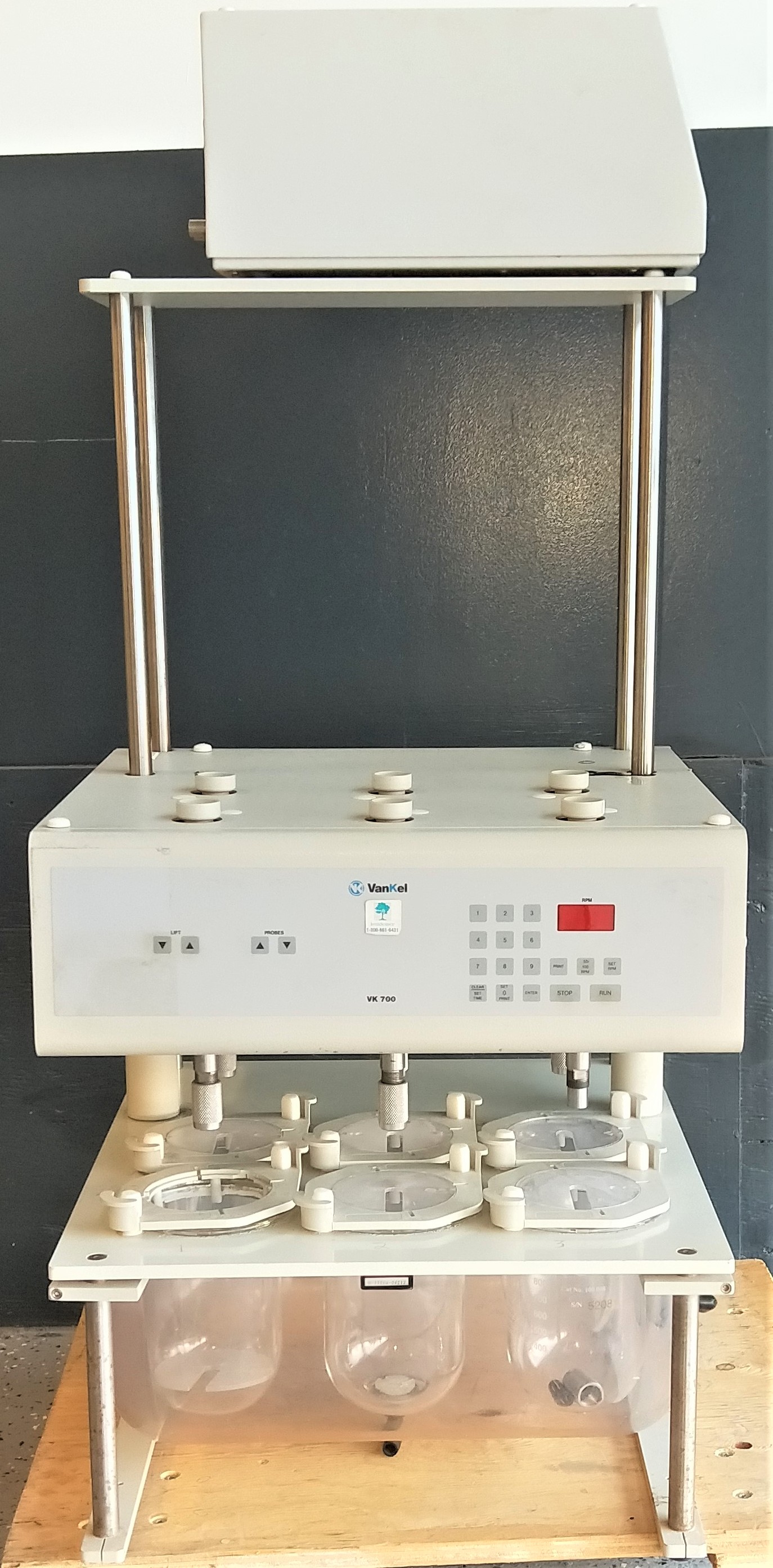 Used Vankel VK 700 Dissolution Tester with VK 650AS Heater/Circulator