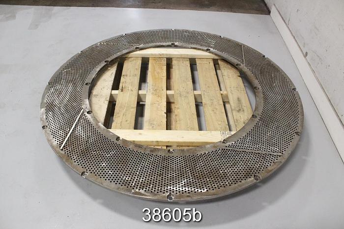 Used Black Clawson Hydrapulper Extraction Plate, 70.3125" Diameter, 0.3125" Hole Size #38605