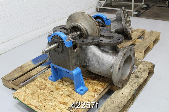 Used Goulds 3405 6x8x14 Split Case Pump, Stainless Steel Casing #42257