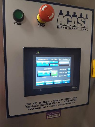 Used Acasi 12 head Pressure Gravity Filler
