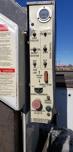 Used 1999 International 4900 T40D Cable Placer Bucket Truck