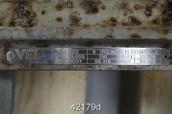 Used Velan L15-0310C-13SL 8" Hand Operated Knife Gate Valve #42179