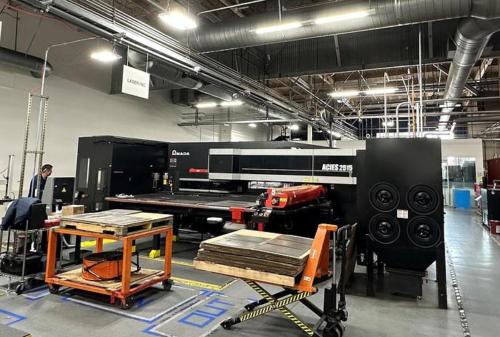 Used 2013  Amada  Acies 2515T Punch/CO2 LASER WITH TOOL LOADER, TOOLING, SPINDLE