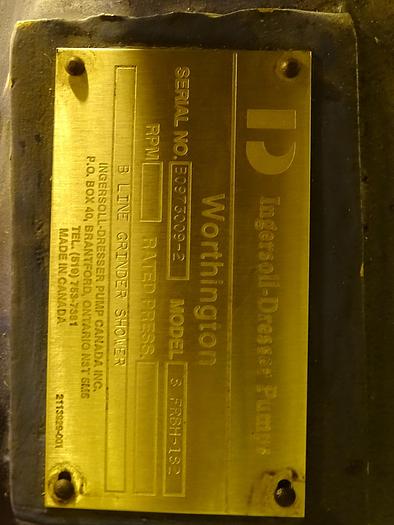 Used INGERSOLL DRESSER WORTHINGTON WATER PUMP 8 FRBH-182