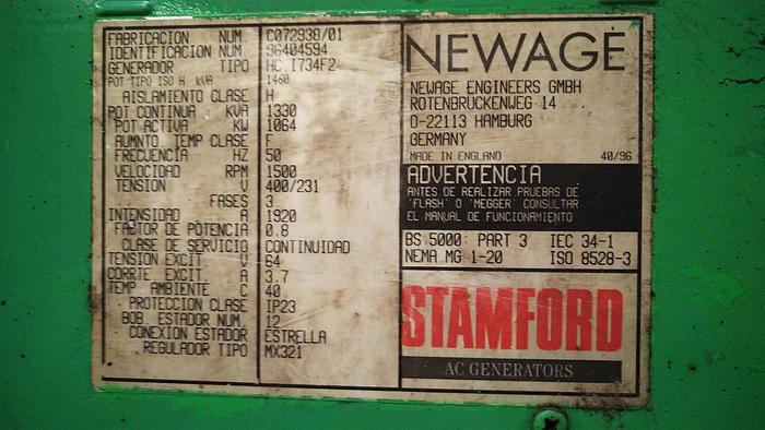 Usado Gerador a gás natural JENBACHER J 320 GS 1000kva