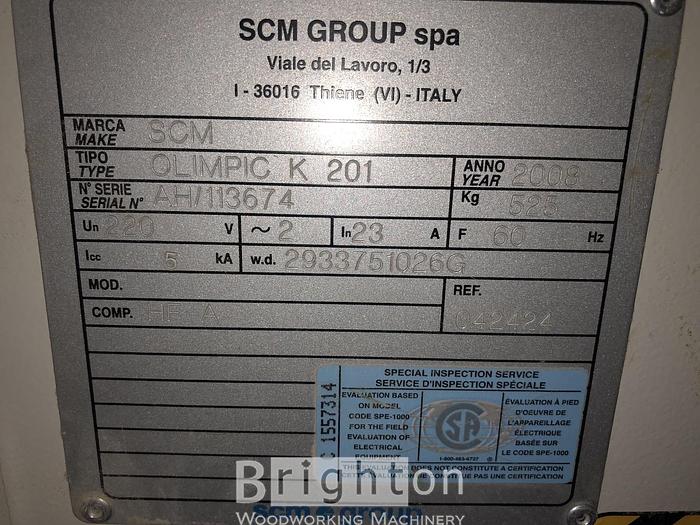 Used 2008 SCM Olimpic K201 Edgebander