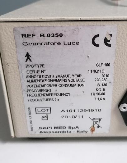 Gebraucht Sapimed light source GLF 100 with optic fibre cable