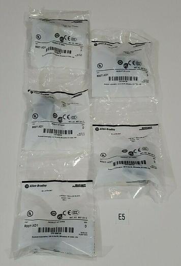 *NEW IN BAGS* LOT OF 5 ALLEN BRADLEY 800T-XD1 SER. D CONTACT SHALLOW BLOCK 1N0