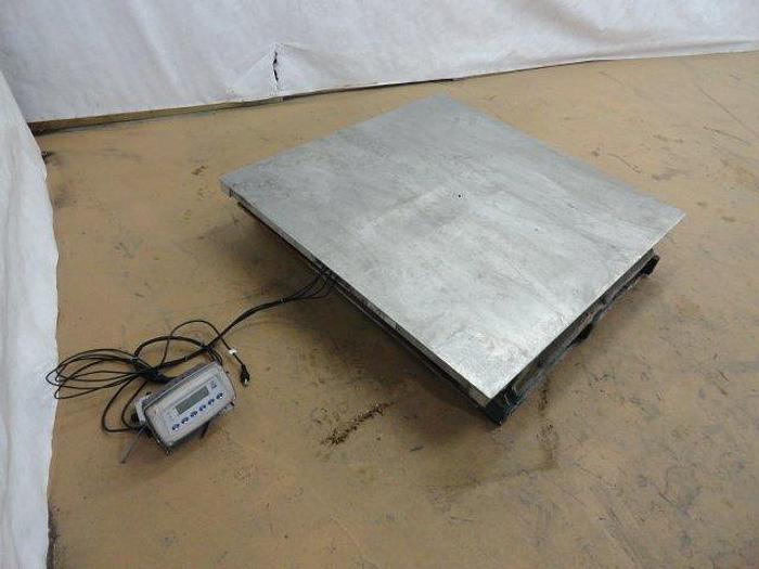 Used Active Scale SS Floor Scale; Md# EC-4848-2500; 48" x 48" Platform