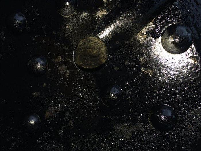 Used HAMMER BIT, IR 112 SHANK, 16-1/4" HEAD, CONCAVE FACE, DOMED BUTTONS