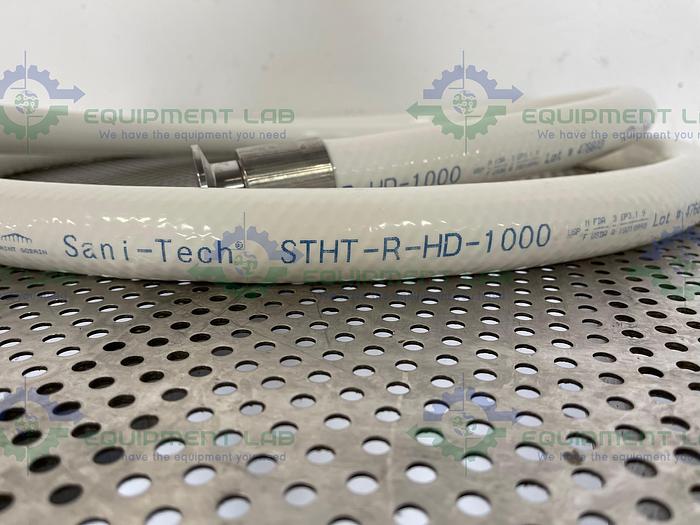 Used Sani Tech  STHT-R-HD-1000 120" Silicone Hose w/ 1" Sanitary Fitting