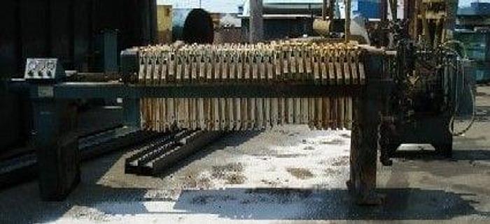 Used 9 CU. FT. JWI FILTER PRESS – 630 MM – NON-GASKETED