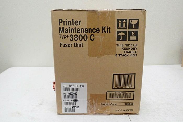 Used Ricoh 400596 Printer Maintenance Kit Type 3800 C Fuser Unit 26649005961