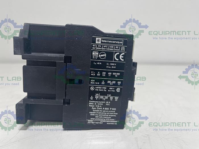 Telemecanique LC1 D2501G6 Contactor 11kW-400V, 5HP