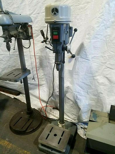 Used Delta Rockwell Drill Press Metal and Wood has cracked bracket to hold table up