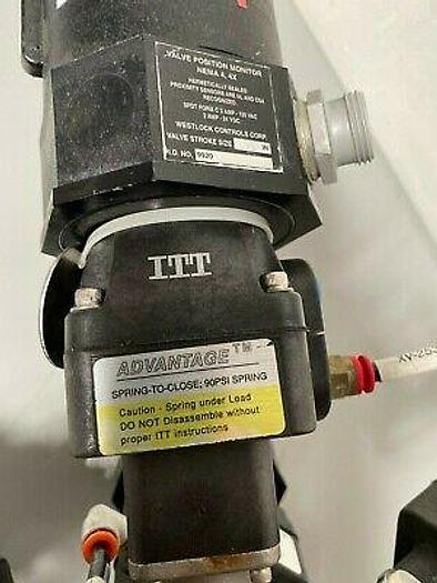 Used 5 ITT Pure-Flo A204 Stainless Steel Diaphragm Valves w/ Position Monitors