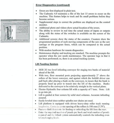 Used 2008 Holzma HPL 11 Rear Load Panel Saw