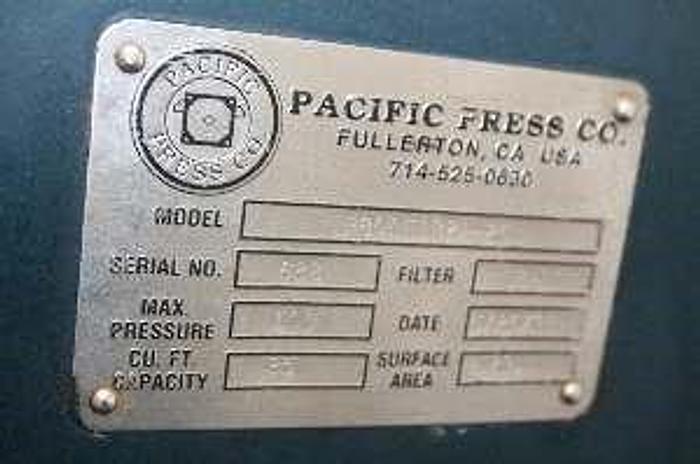 Used 25 CU. FT. PACIFIC FILTER PRESS – AUTOMATIC – C.G.R. – PLATE SHIFTER (#9228)