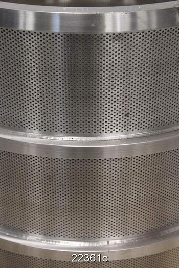 Used Voith VSP10 Pressure Screen Basket, 1.4Mm Profiled Holes, 10.3% O.A. #22361