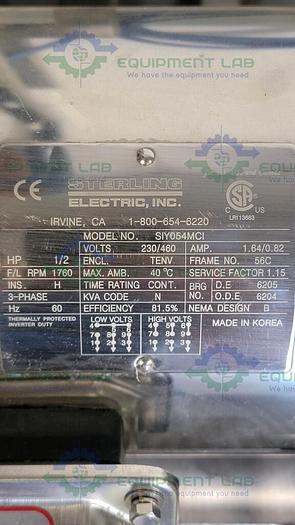 Used Sterling Electric  SIY054MCI Motor w/CMF010 Mass Flow Sensor, 1700R11 Transmitter