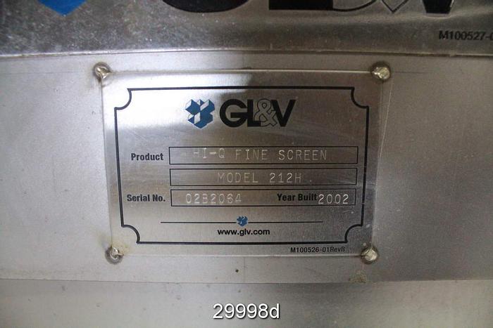 Used GL&V 212-h Hi-q Fine Screen, Stainle #29998