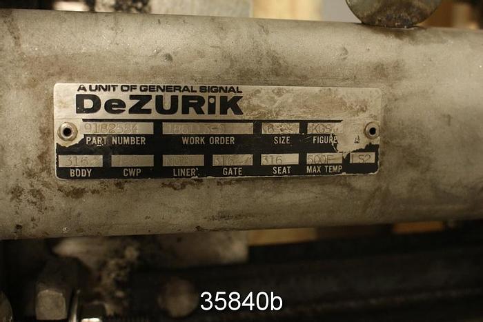 Used Dezurik 6" Air Operated Knife Gate Valve #35840