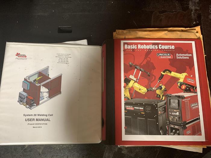 Used LINCOLN ELECTRIC SYSTEM 20 MIG WELDING CELL WITH FANUC ARCMATE 100IC ROBOT AND R30iB CONTROLLER