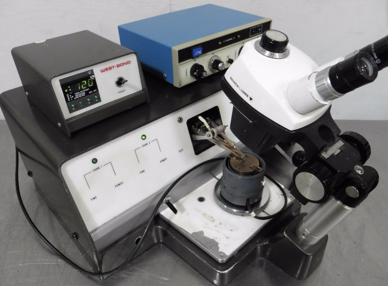 Used West-Bond 7400A Ultrasonic 45° Feed Wedge Wire Bonder (refurbished)