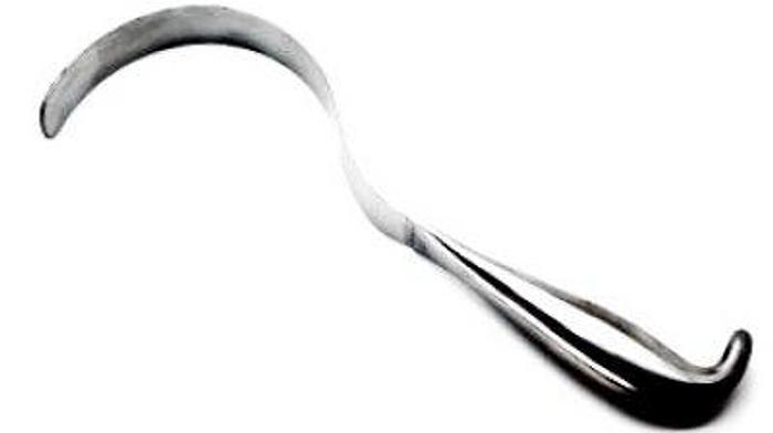 Used Retractor Abdominal Deaver 25mm Blade with Hollow Grip Handle by 290mm (11-1/2in)