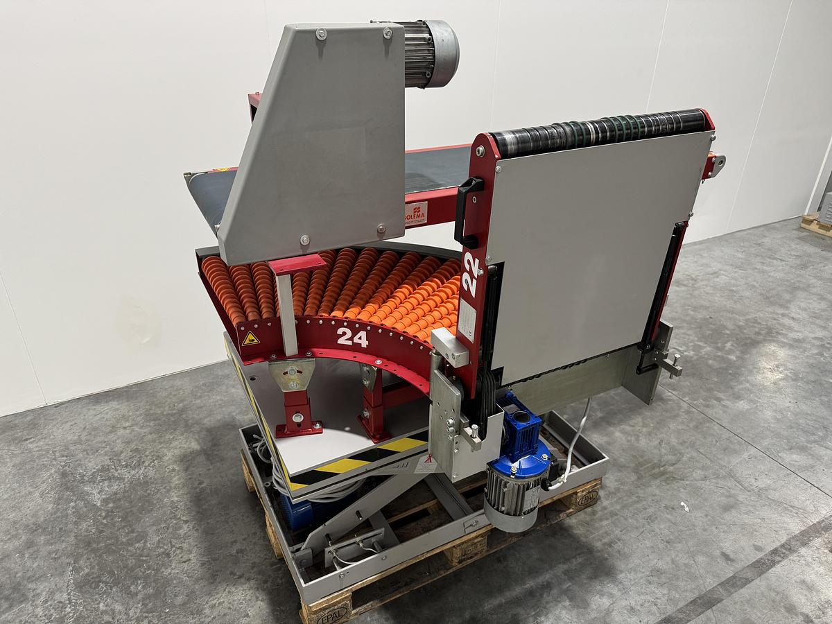 Used Solema Straight and 90° conveyor system, with lifting table (no2)