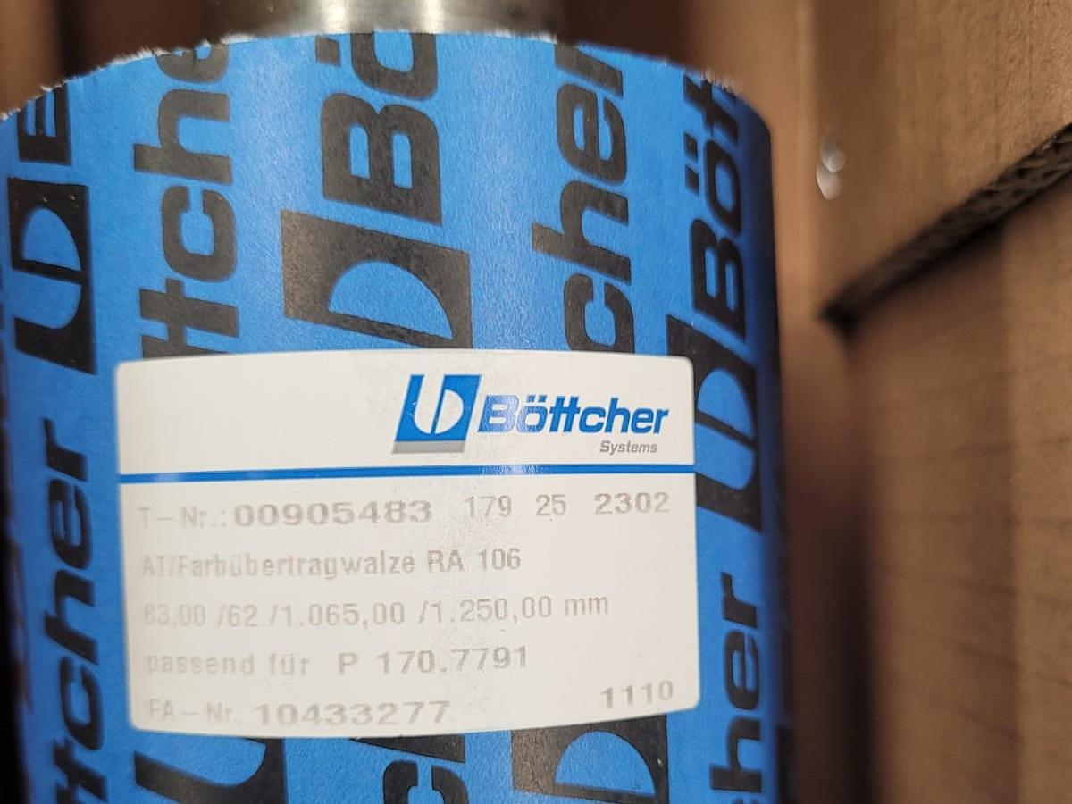 KBA RA 106 inking + dampening rollers