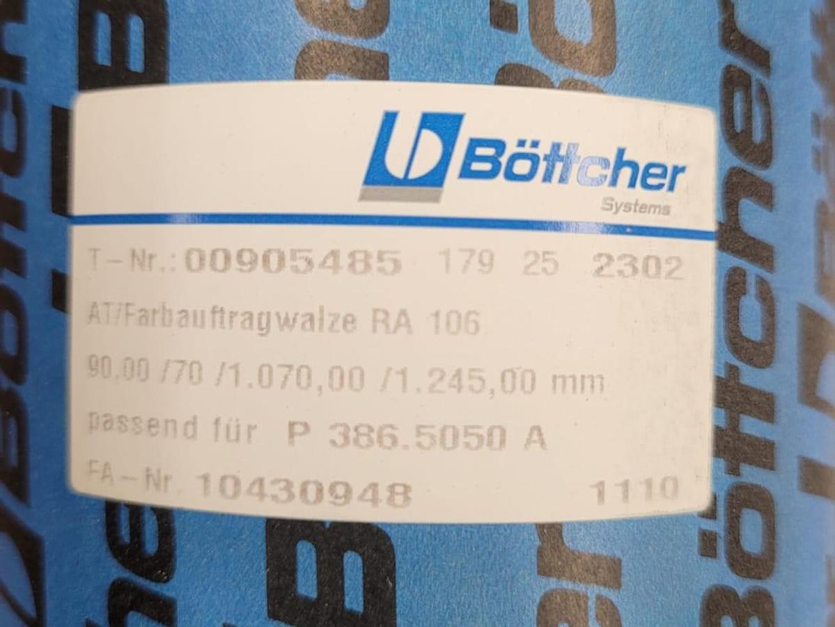 KBA RA 106 inking + dampening rollers